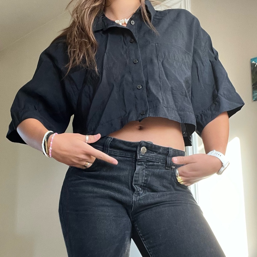 Zara Black Crop Top